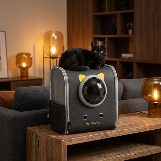 Space capsule cat supplies breathable large capacity backpack
