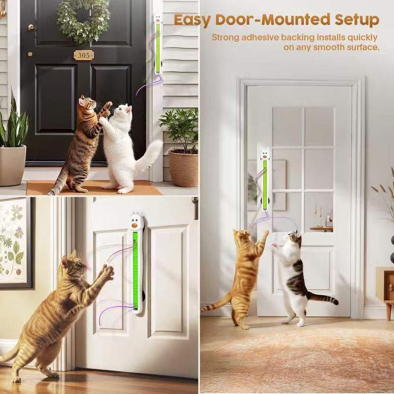 🐱✨Auto Motion Flying Rope Cat Toy — From Lazy to Crazy